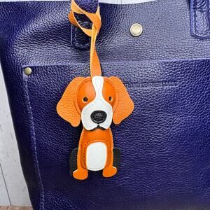 Hound Dog Bag Charm Dog Lover Purse Charm Brown Dog Cute Dog Charm NEW!